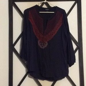 Lucky Navy 3/4 sleeve top Made in India